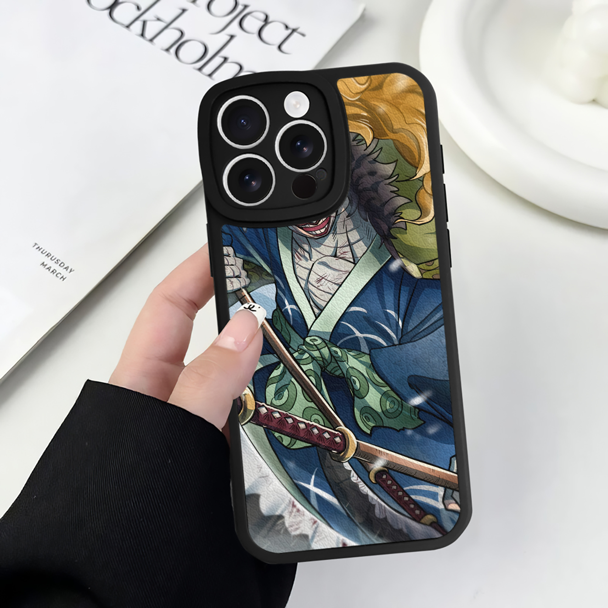 （画像用） ワンピース ONE PIECE 【iPhone 16シリーズ対応】シリコンスマホケース（レザー調） 材質：シリコン